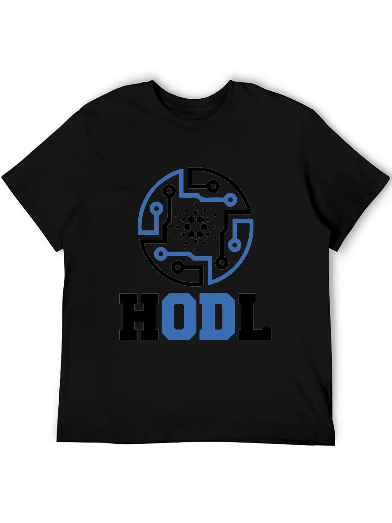 HODL Crypto Tee - Cardano Circuit Design Black T-Shirt