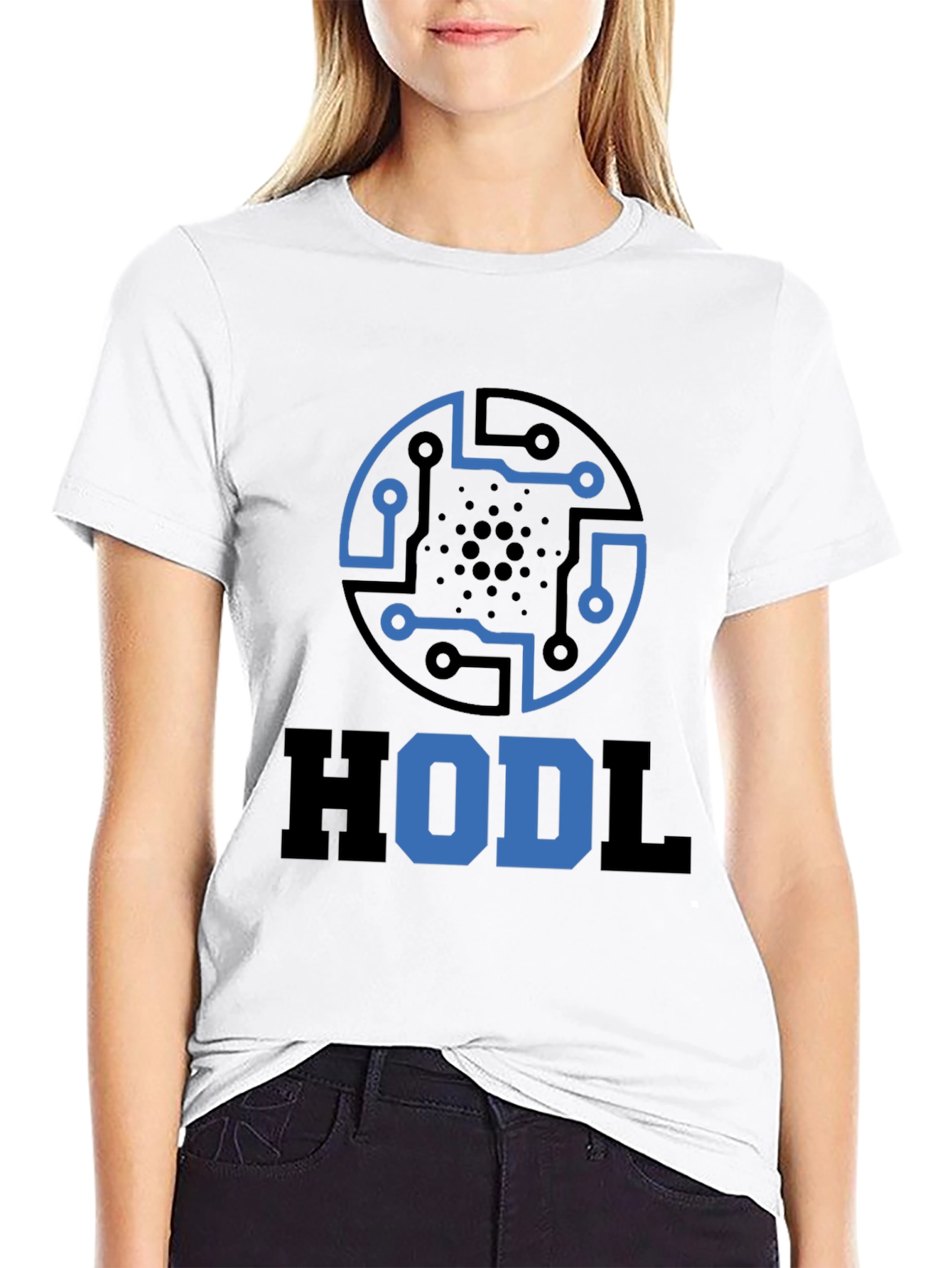 HODL Crypto Tee - Cardano Circuit Design Black T-Shirt