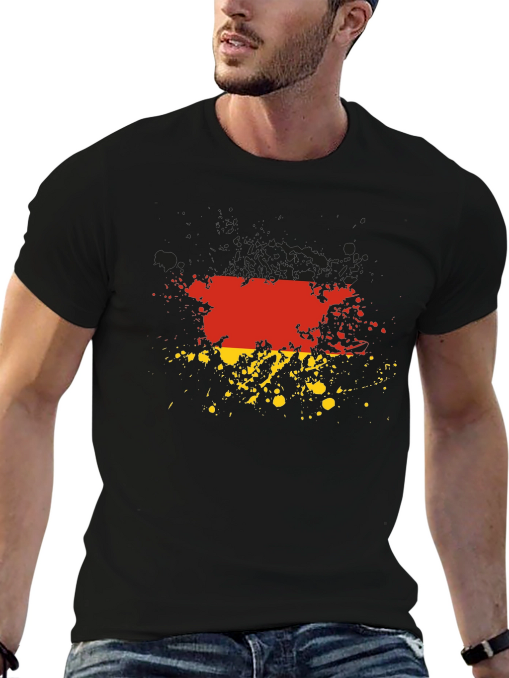 Germany Flag Splatter Graphic Tee