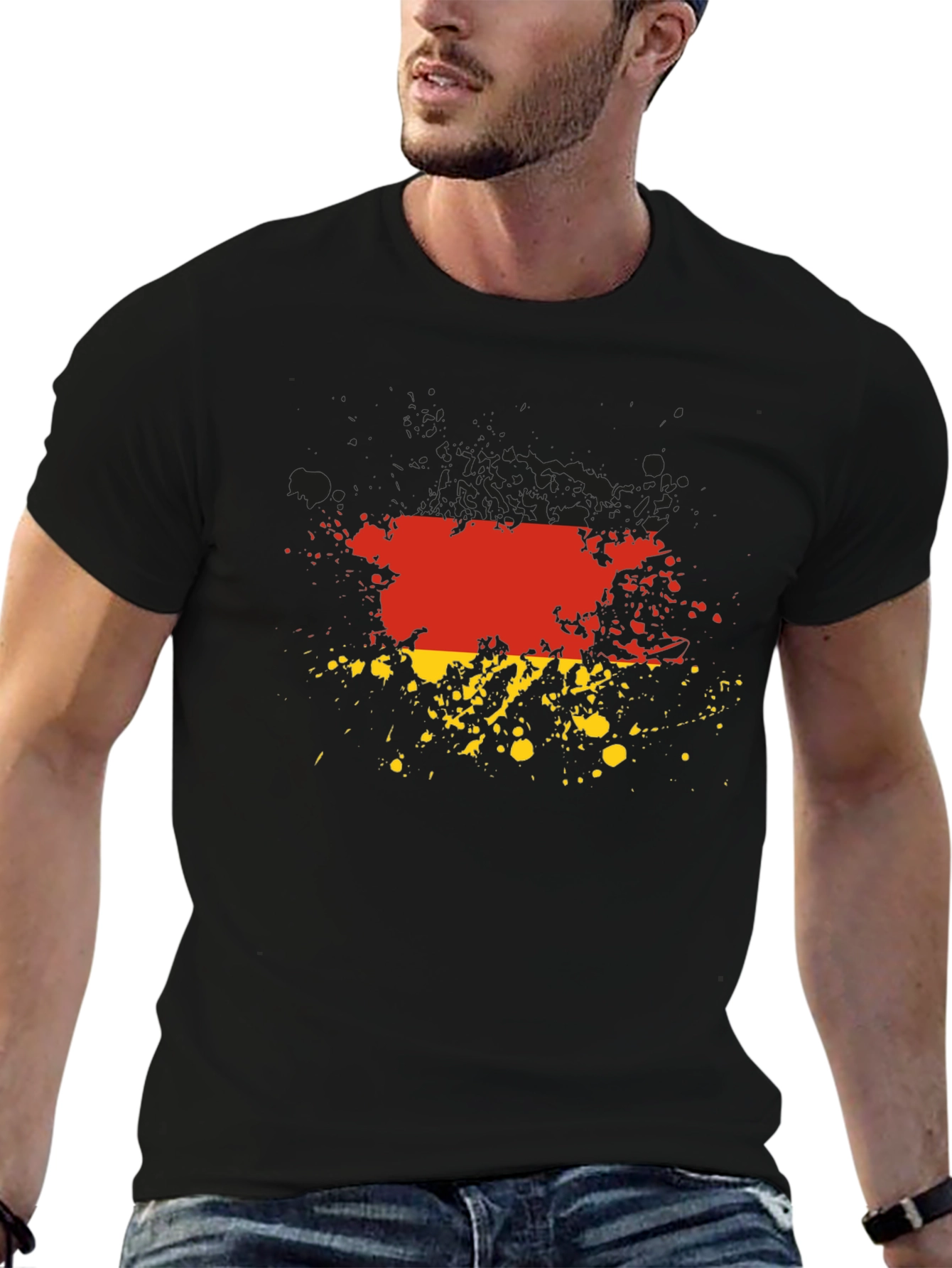 Germany Flag Splatter Graphic Tee
