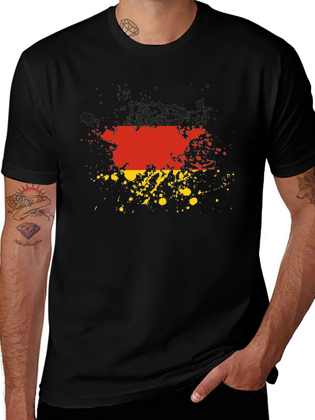 Germany Flag Splatter Graphic Tee