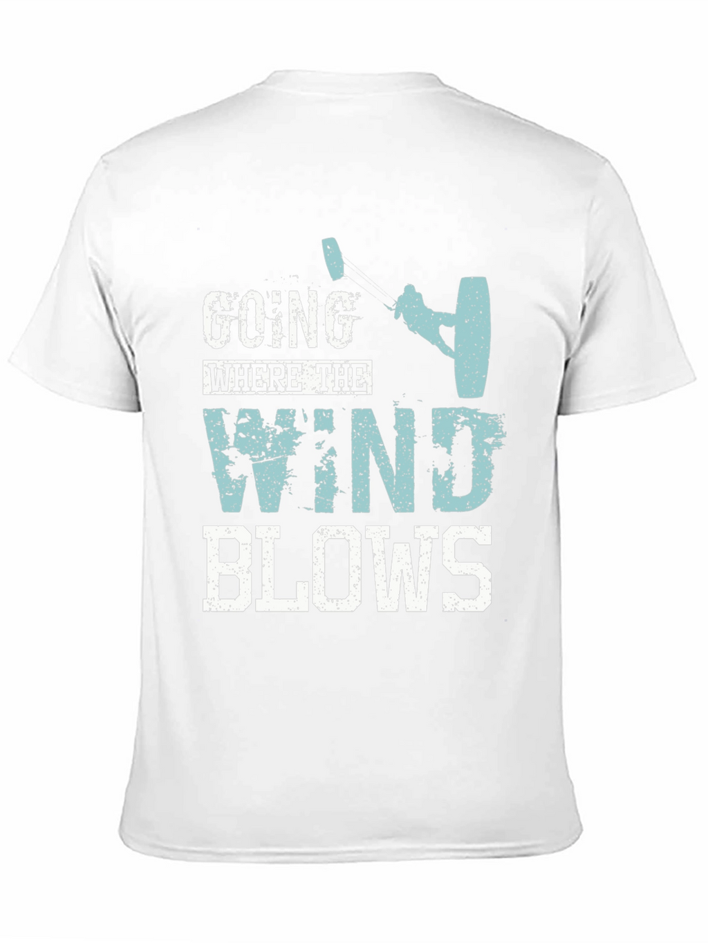 Wind Blows Graphic Tee - Kite Surfing Design