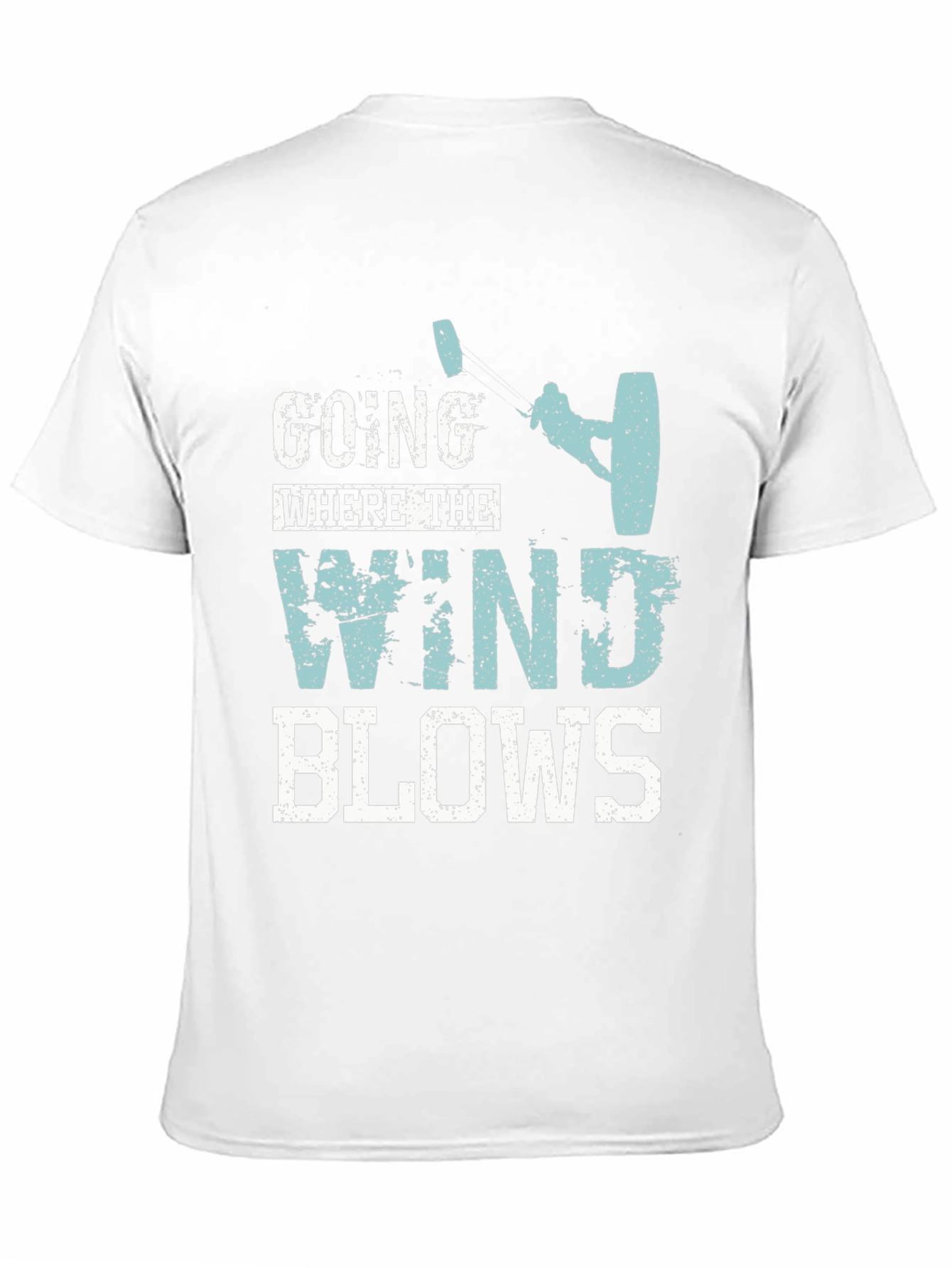 Wind Blows Graphic Tee - Kite Surfing Design