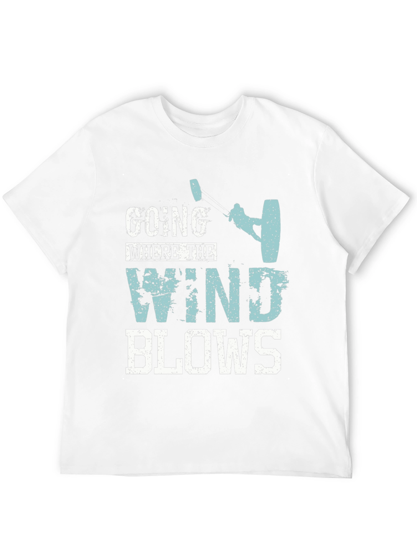Wind Blows Graphic Tee - Kite Surfing Design