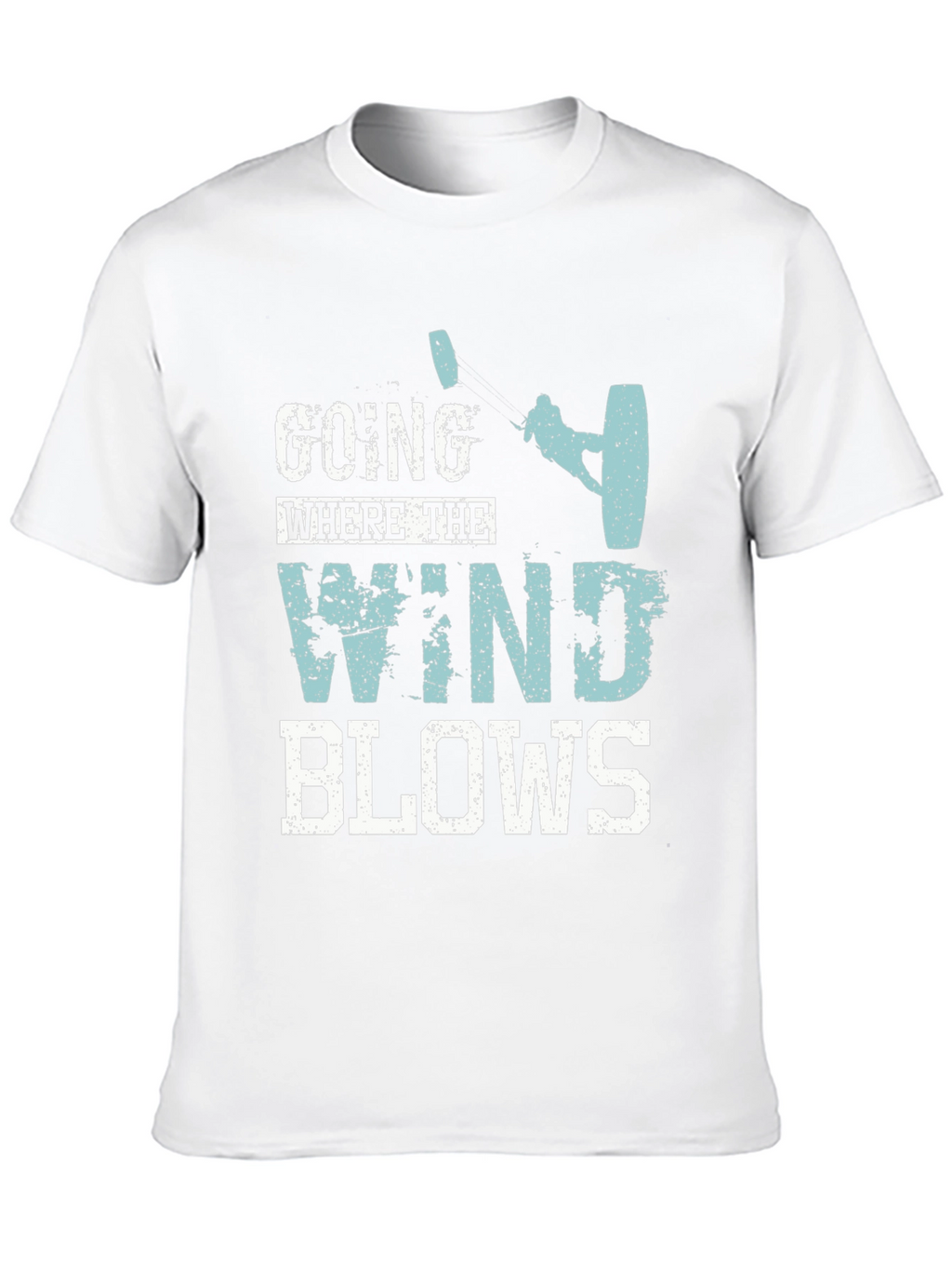 Wind Blows Graphic Tee - Kite Surfing Design