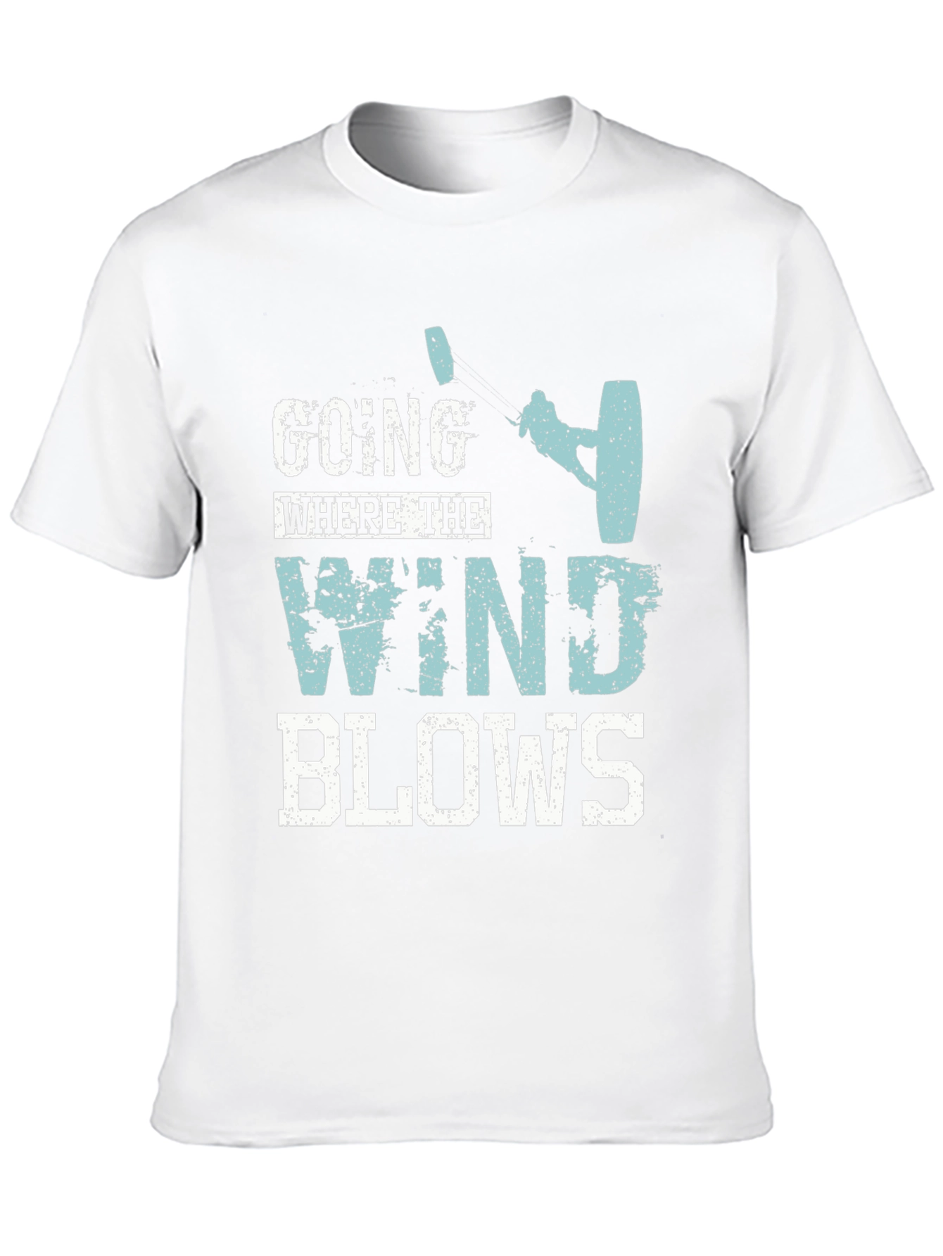 Wind Blows Graphic Tee - Kite Surfing Design