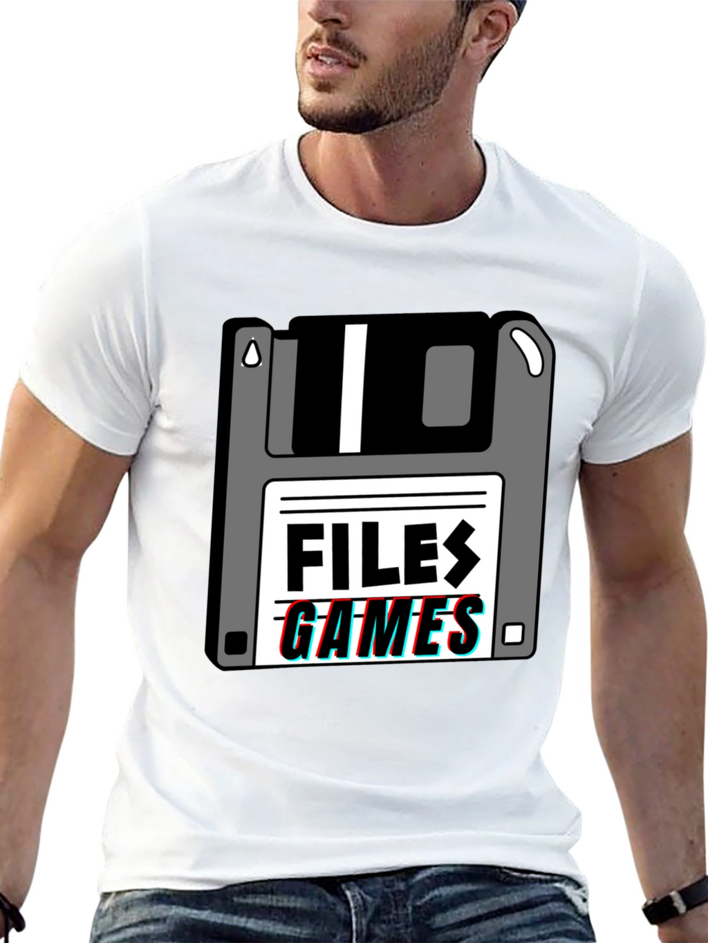Retro Floppy Disk Files Games T-Shirt