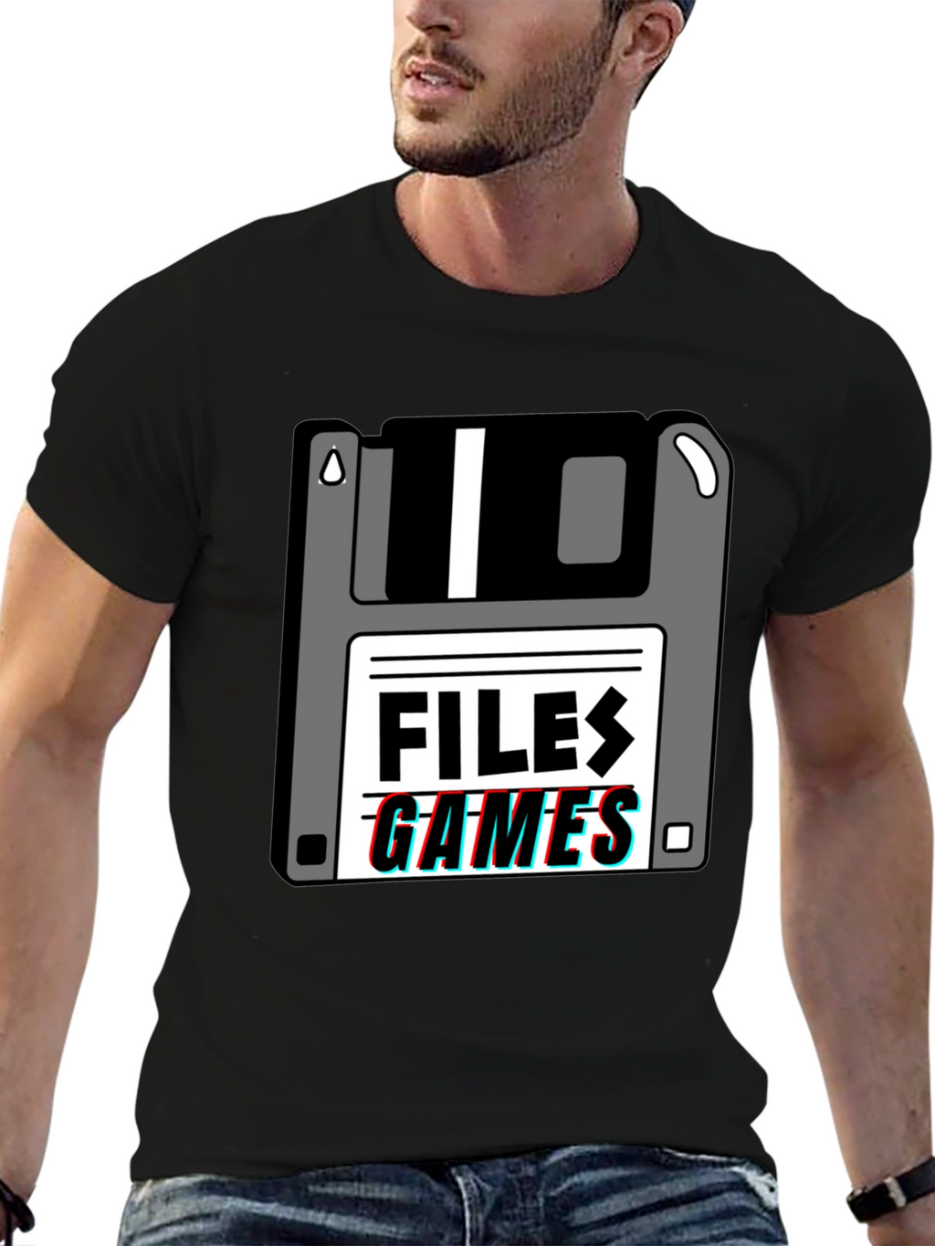 Retro Floppy Disk Files Games T-Shirt