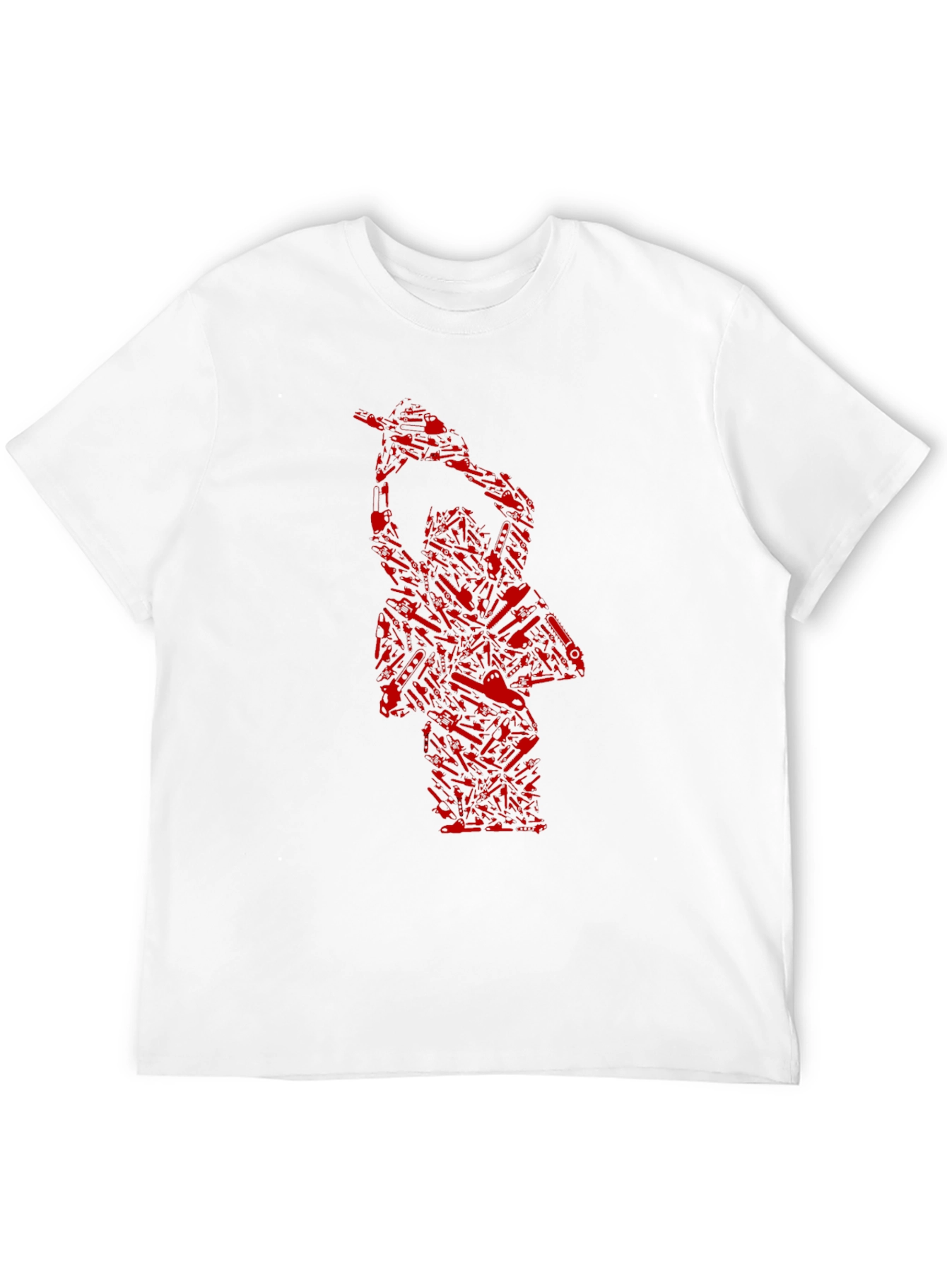 Red Texas Chainsaw Massacre Graphic Black T-Shirt