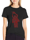Red Texas Chainsaw Massacre Graphic Black T-Shirt