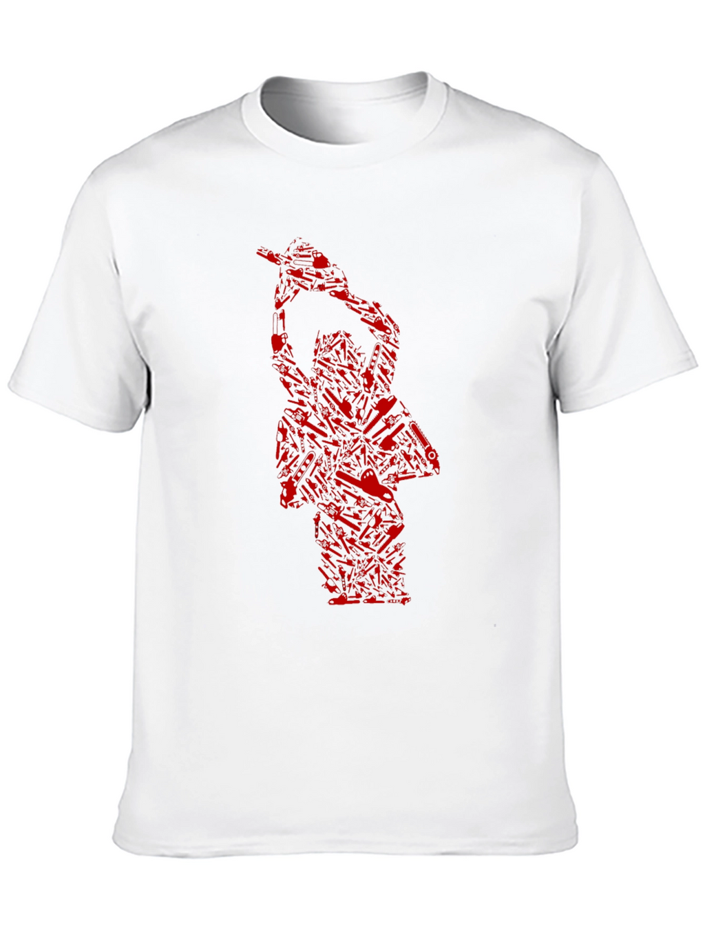 Red Texas Chainsaw Massacre Graphic Black T-Shirt
