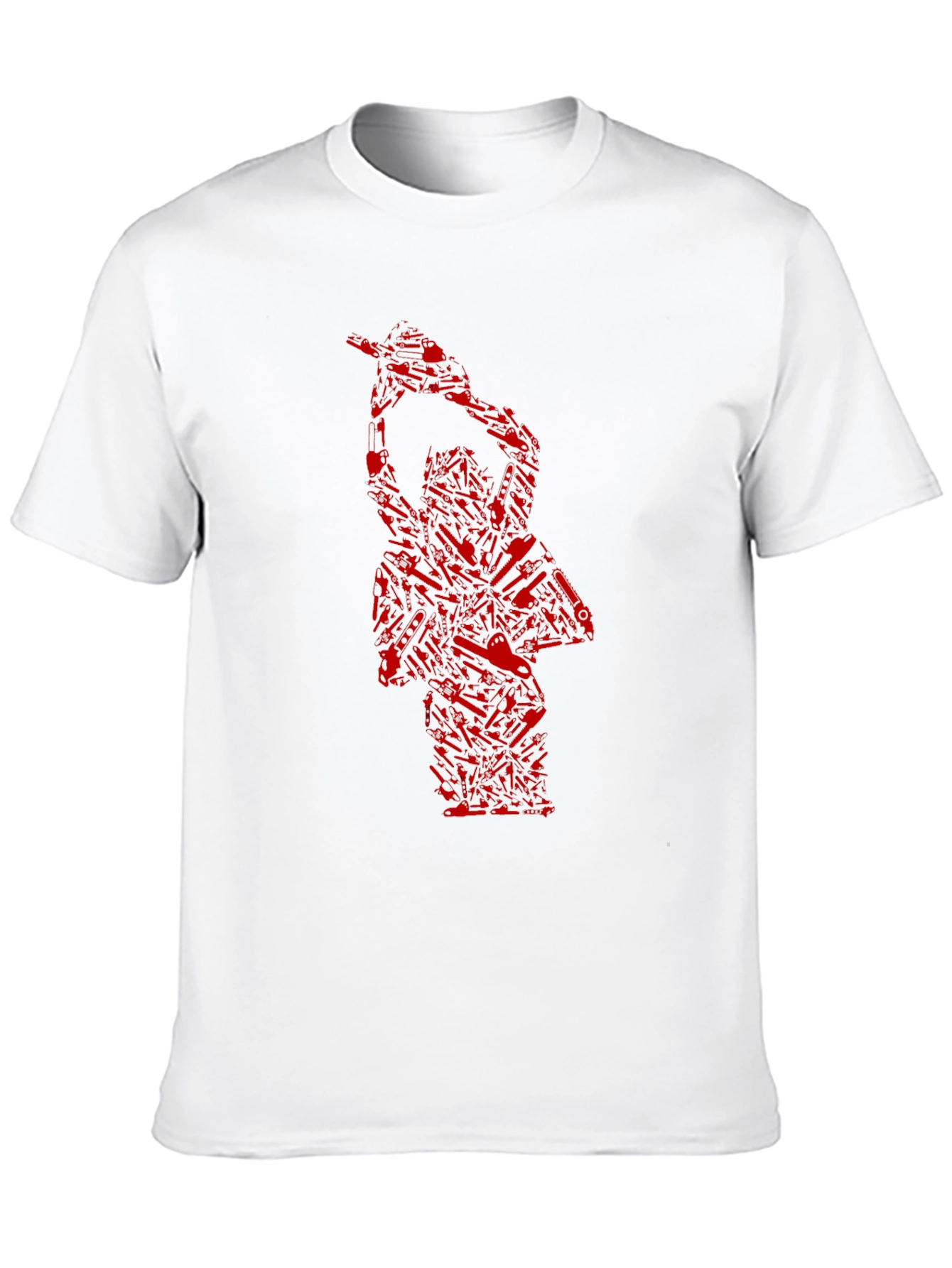 Red Texas Chainsaw Massacre Graphic Black T-Shirt
