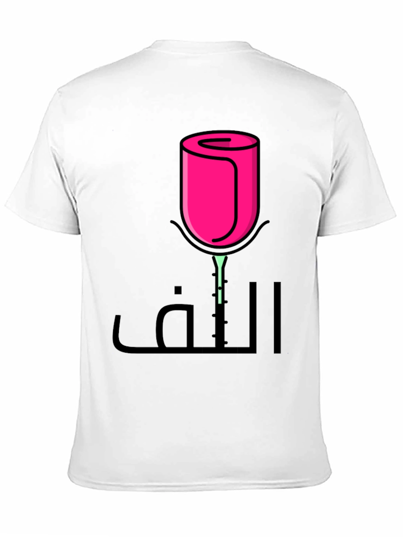 Rose Art Black T-Shirt