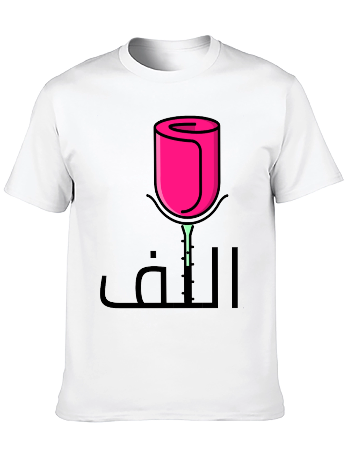 Rose Art Black T-Shirt