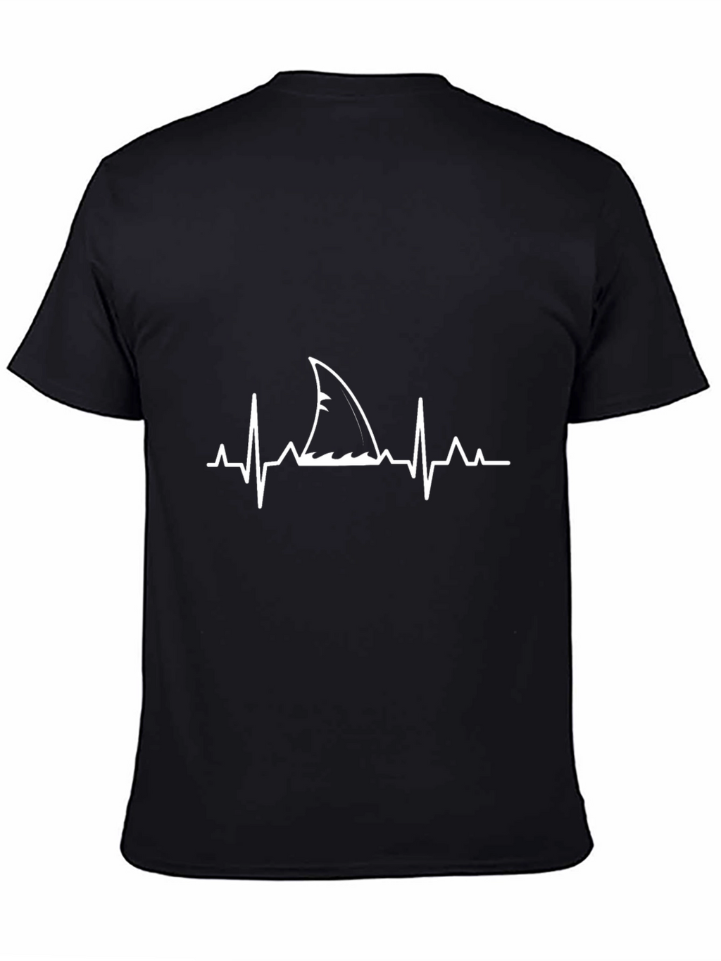 Shark Heartbeat T-Shirt - Black Graphic Tee
