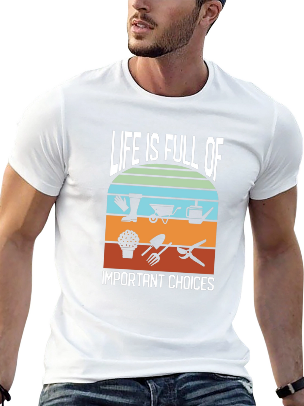 Life is Full of Gardening Choices Black T-Shirt