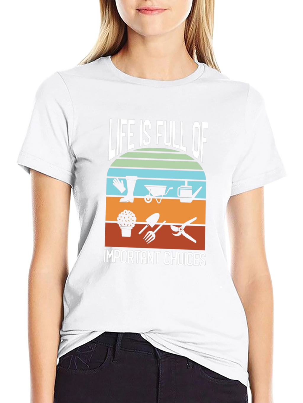 Life is Full of Gardening Choices Black T-Shirt