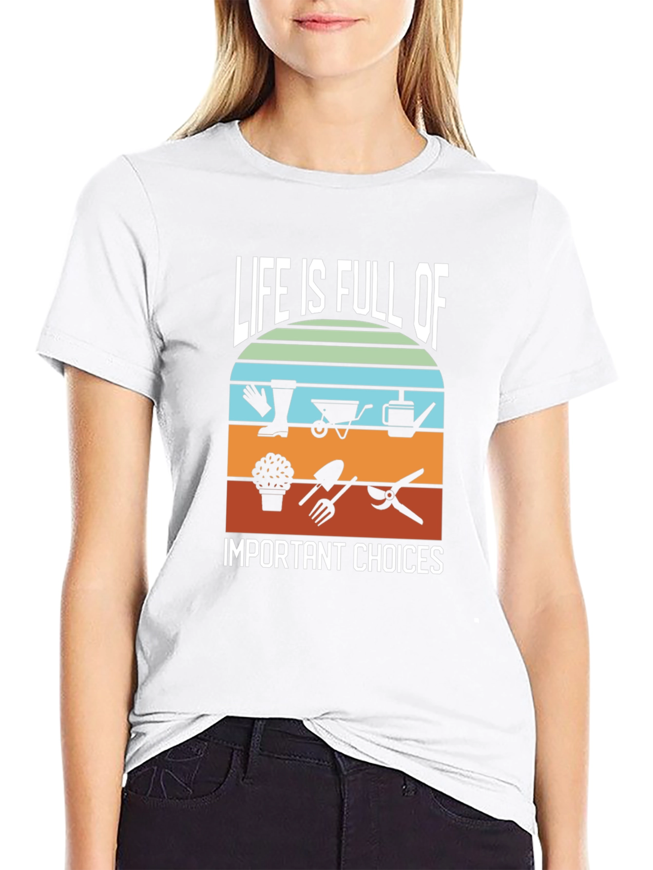 Life is Full of Gardening Choices Black T-Shirt