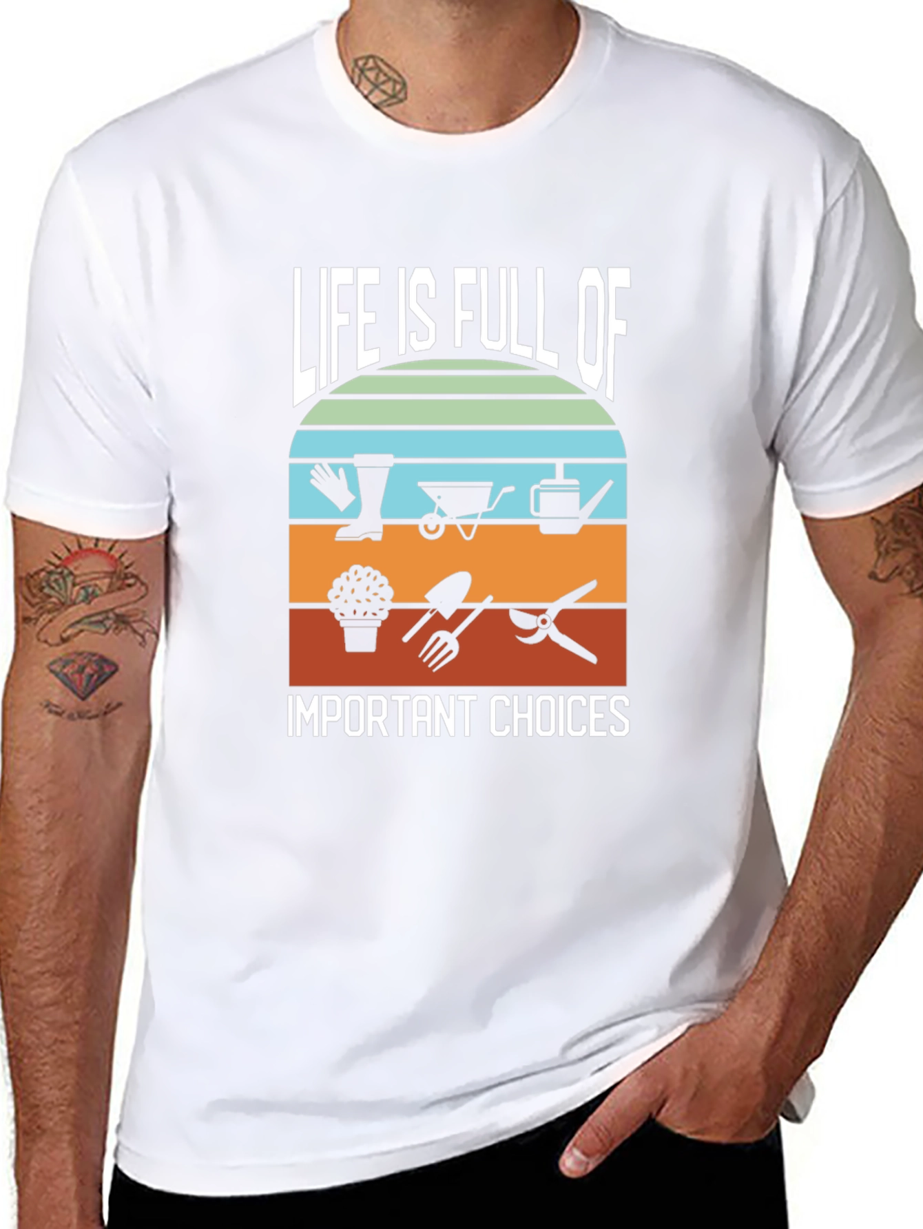 Life is Full of Gardening Choices Black T-Shirt