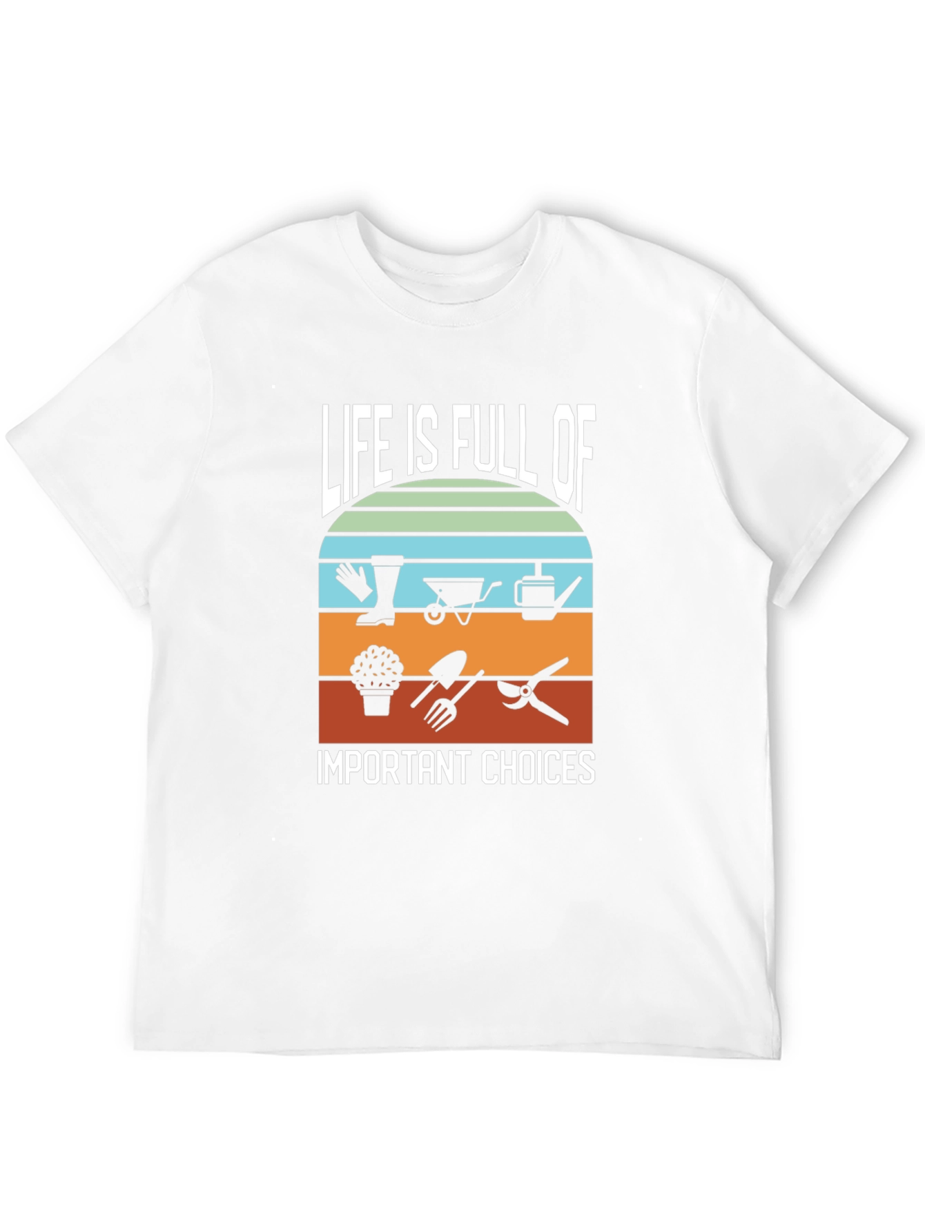 Life is Full of Gardening Choices Black T-Shirt