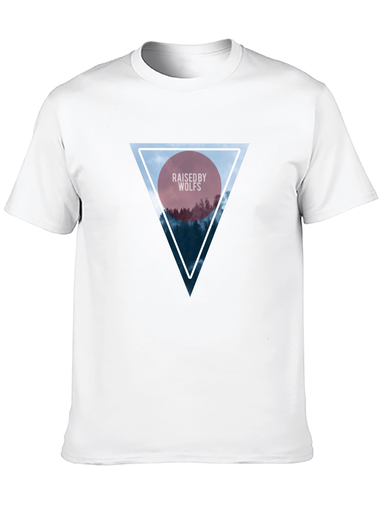 Raised by Wolves Triangle Graphic Black T-Shirt