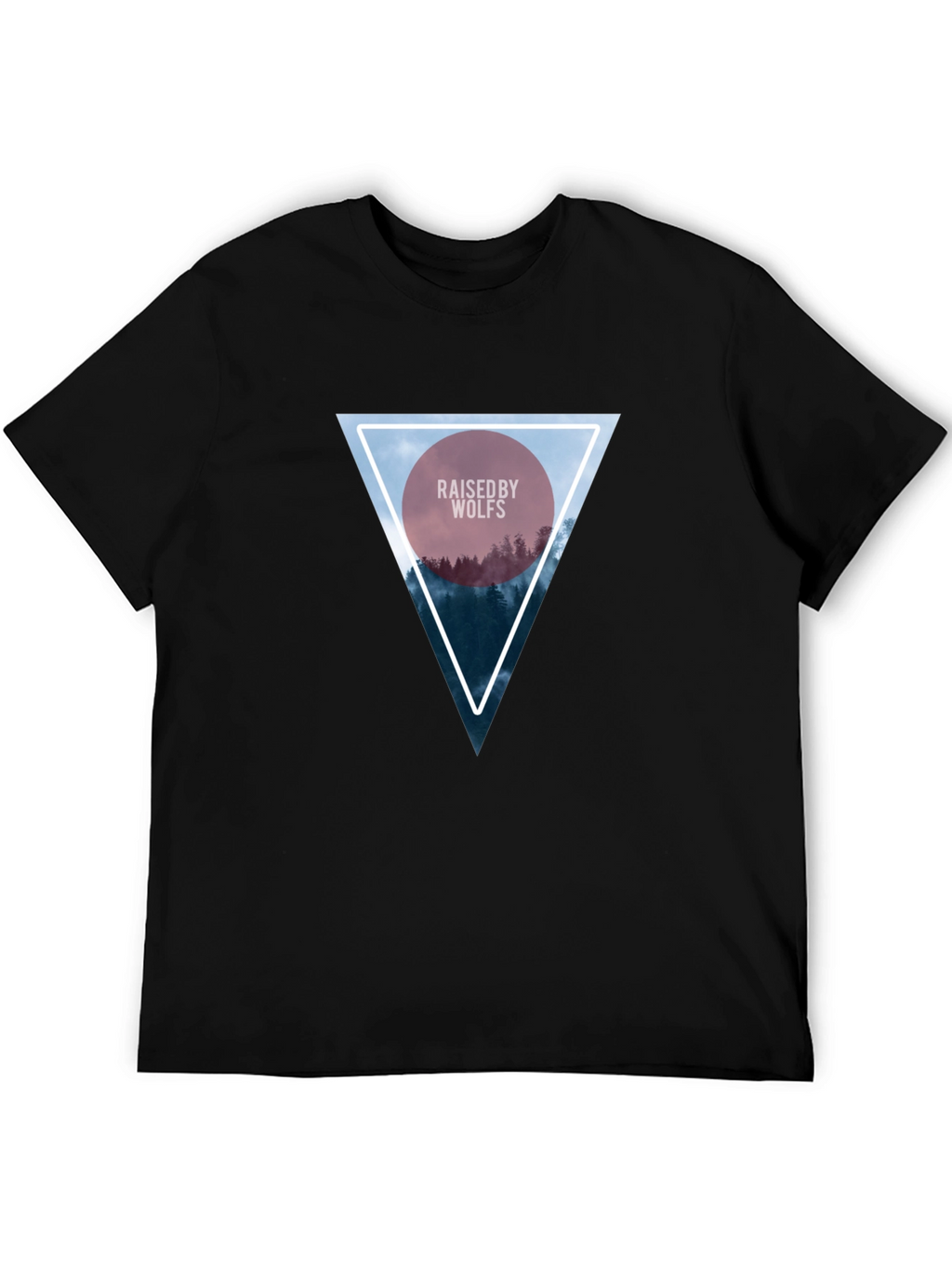 Raised by Wolves Triangle Graphic Black T-Shirt