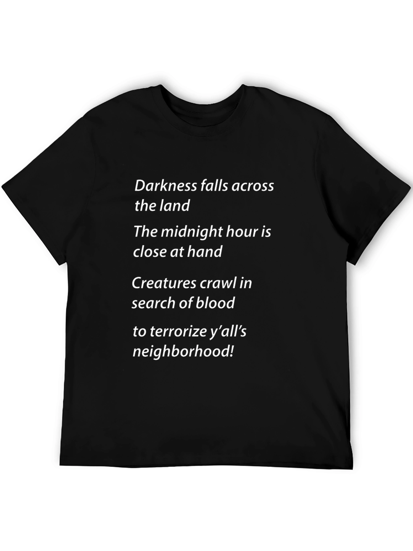 Darkness Falls Halloween Graphic Tee