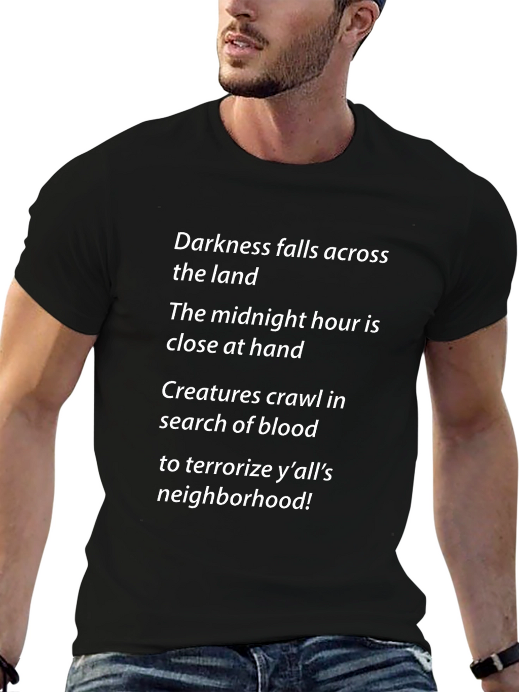 Darkness Falls Halloween Graphic Tee