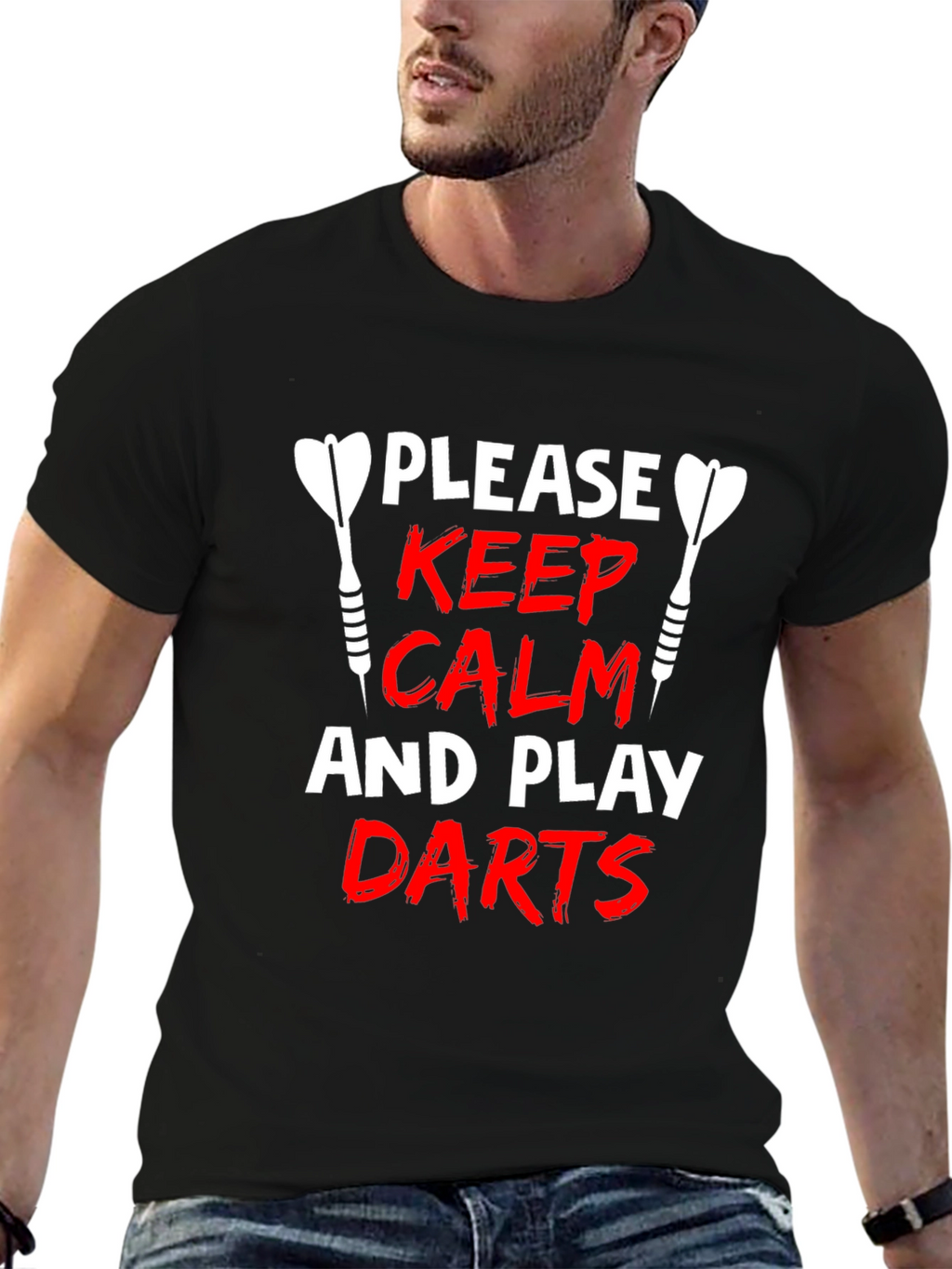Keep Calm and Play Darts Graphic T-Shirt