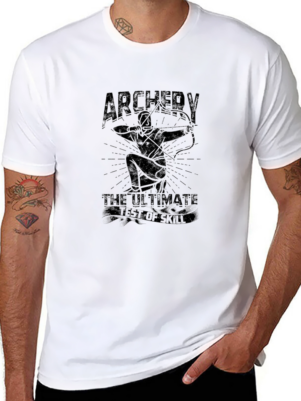 Archery T-Shirt: Ultimate Test of Skill Mens Black Tee