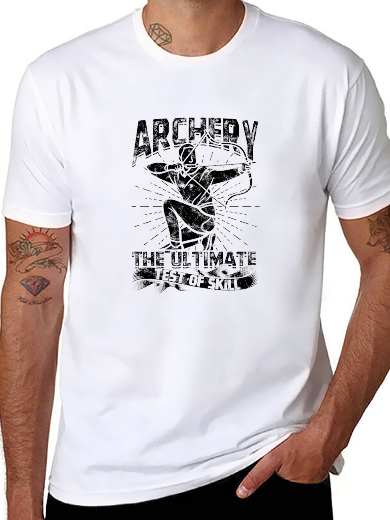 Archery T-Shirt: Ultimate Test of Skill Mens Black Tee