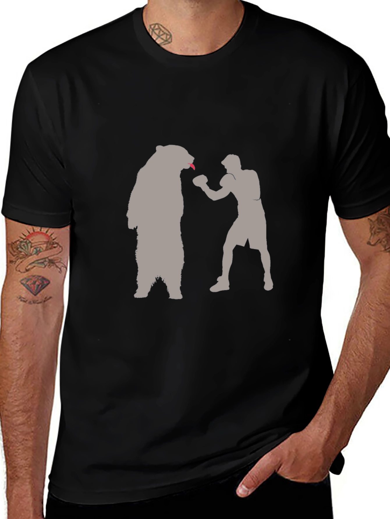 Bear Boxing T-Shirt - Funny Graphic Tee