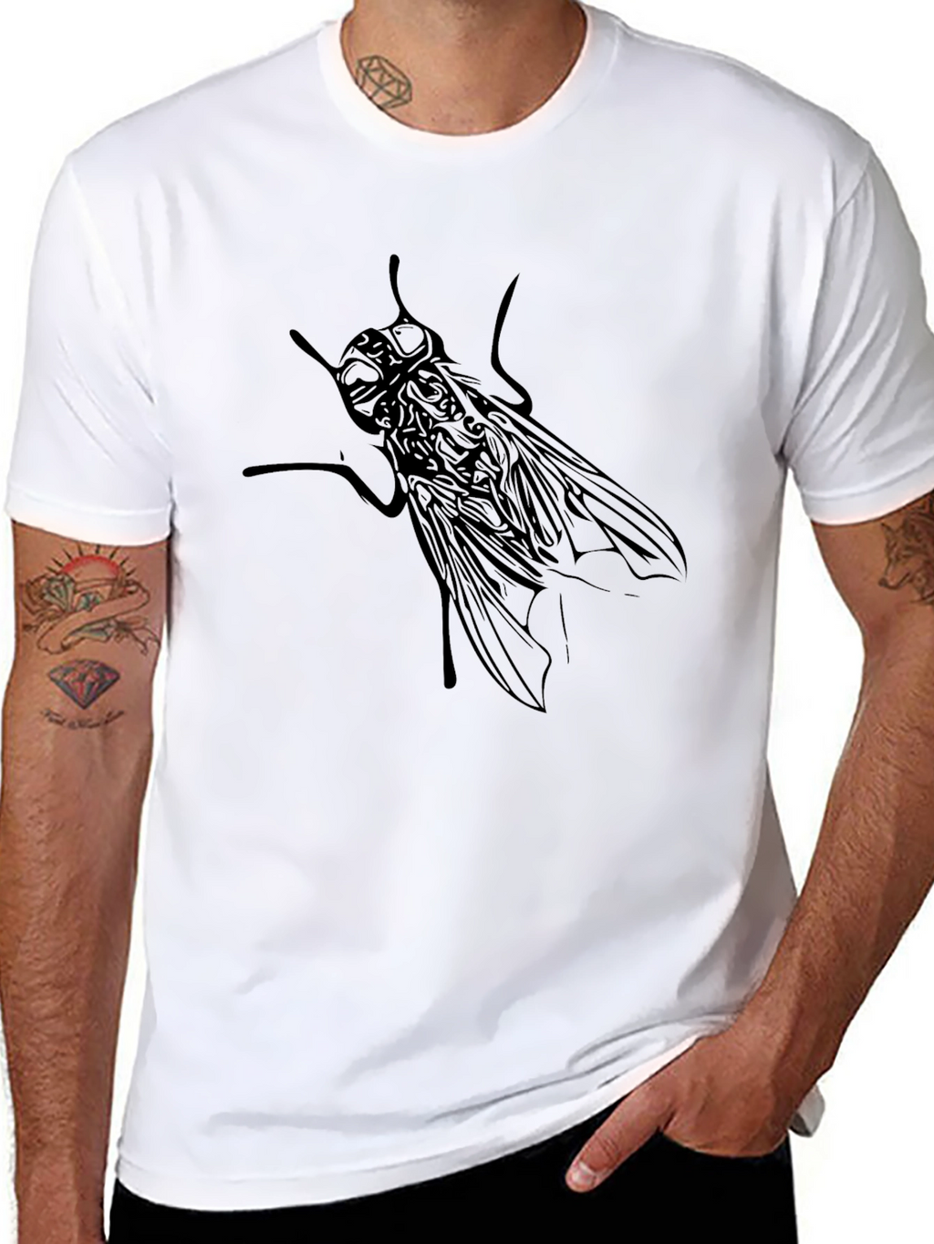 Fly Graphic T-Shirt - Black Cotton Tee