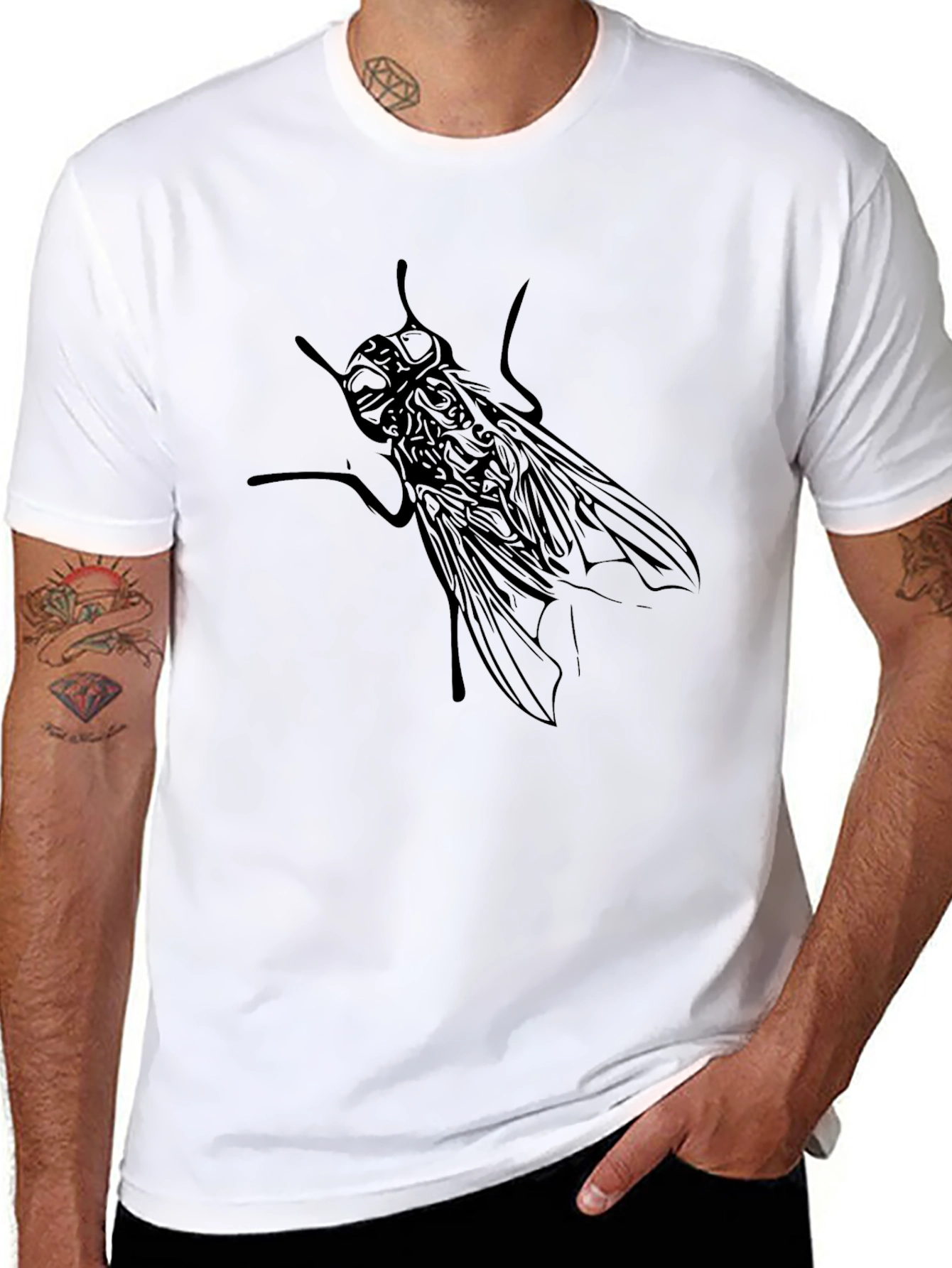 Fly Graphic T-Shirt - Black Cotton Tee