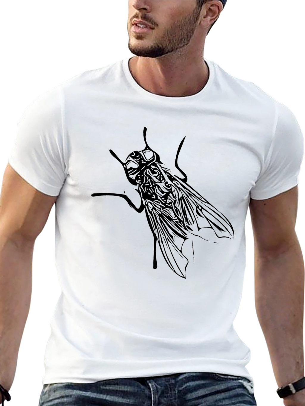 Fly Graphic T-Shirt - Black Cotton Tee