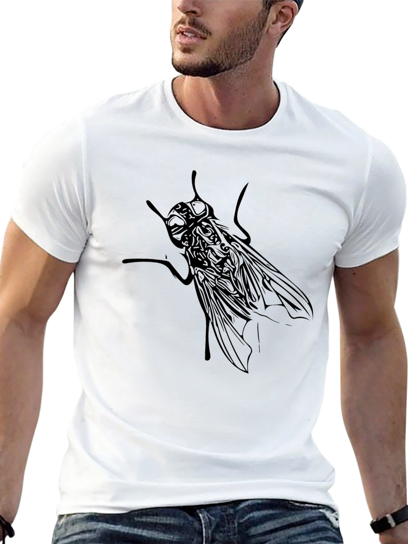 Fly Graphic T-Shirt - Black Cotton Tee