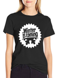 Winter is Coming Black T-Shirt