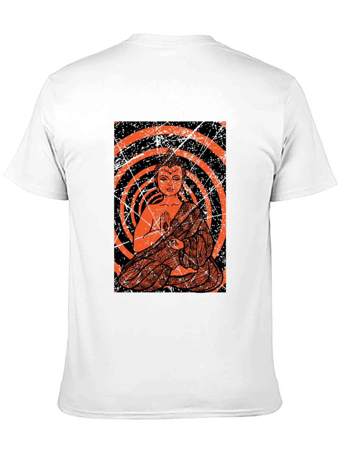 Buddha Graphic Print Black T-Shirt
