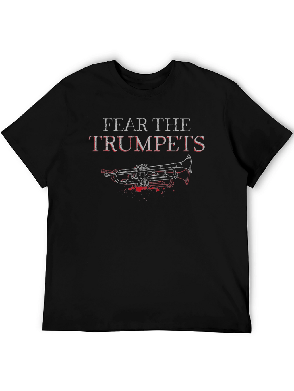 Fear the Trumpets Graphic Tee - Black Cotton Blend