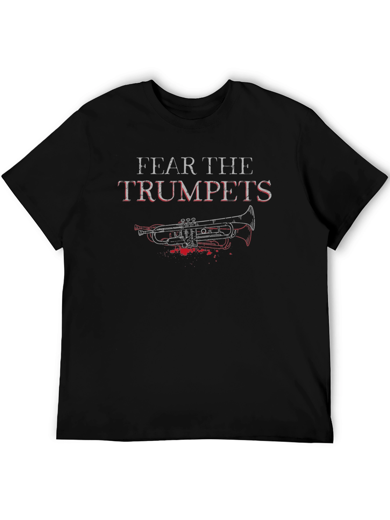 Fear the Trumpets Graphic Tee - Black Cotton Blend
