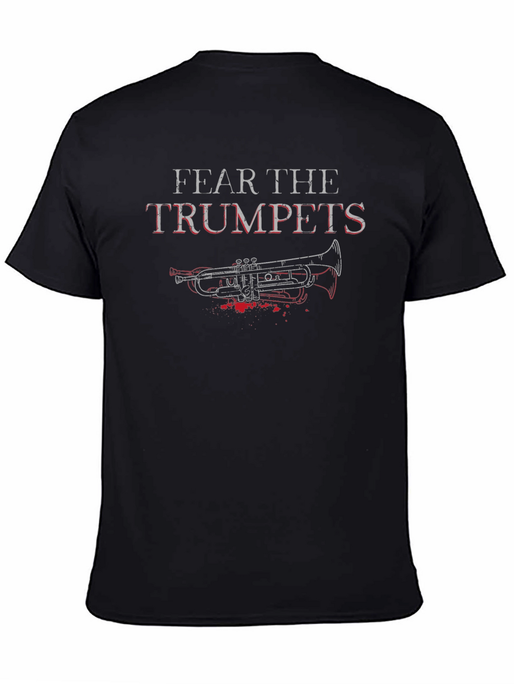 Fear the Trumpets Graphic Tee - Black Cotton Blend