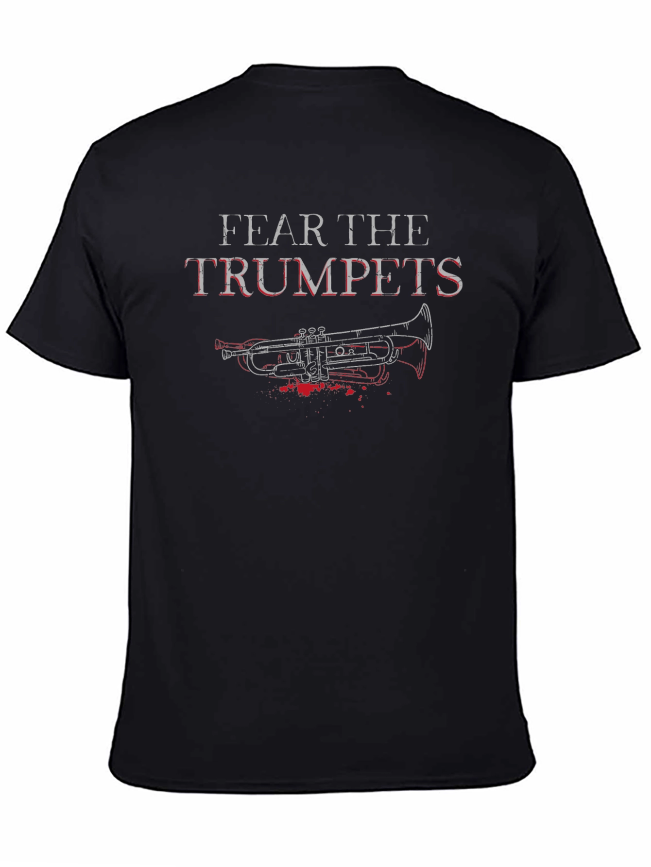 Fear the Trumpets Graphic Tee - Black Cotton Blend