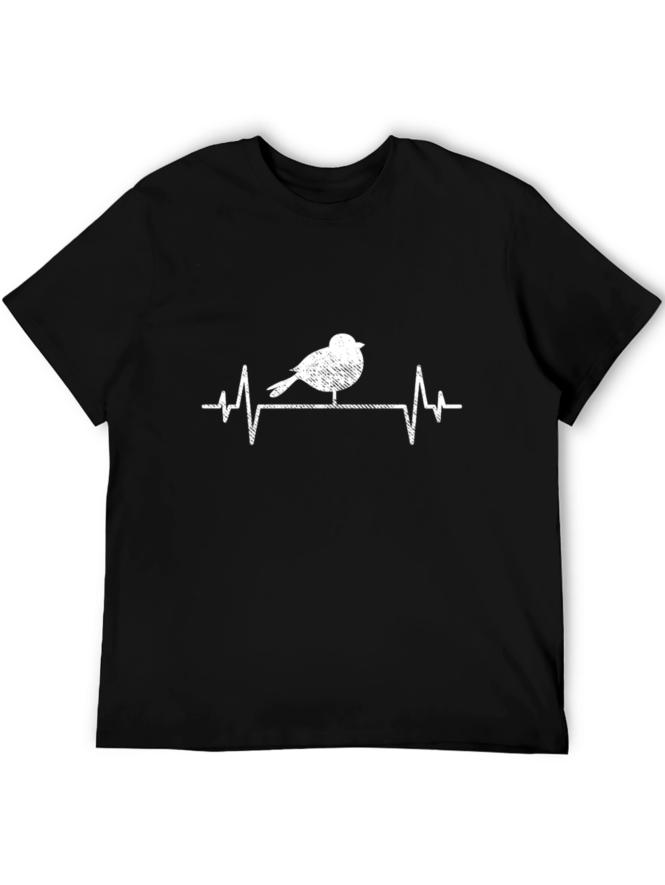 Bird Heartbeat T-Shirt - Black