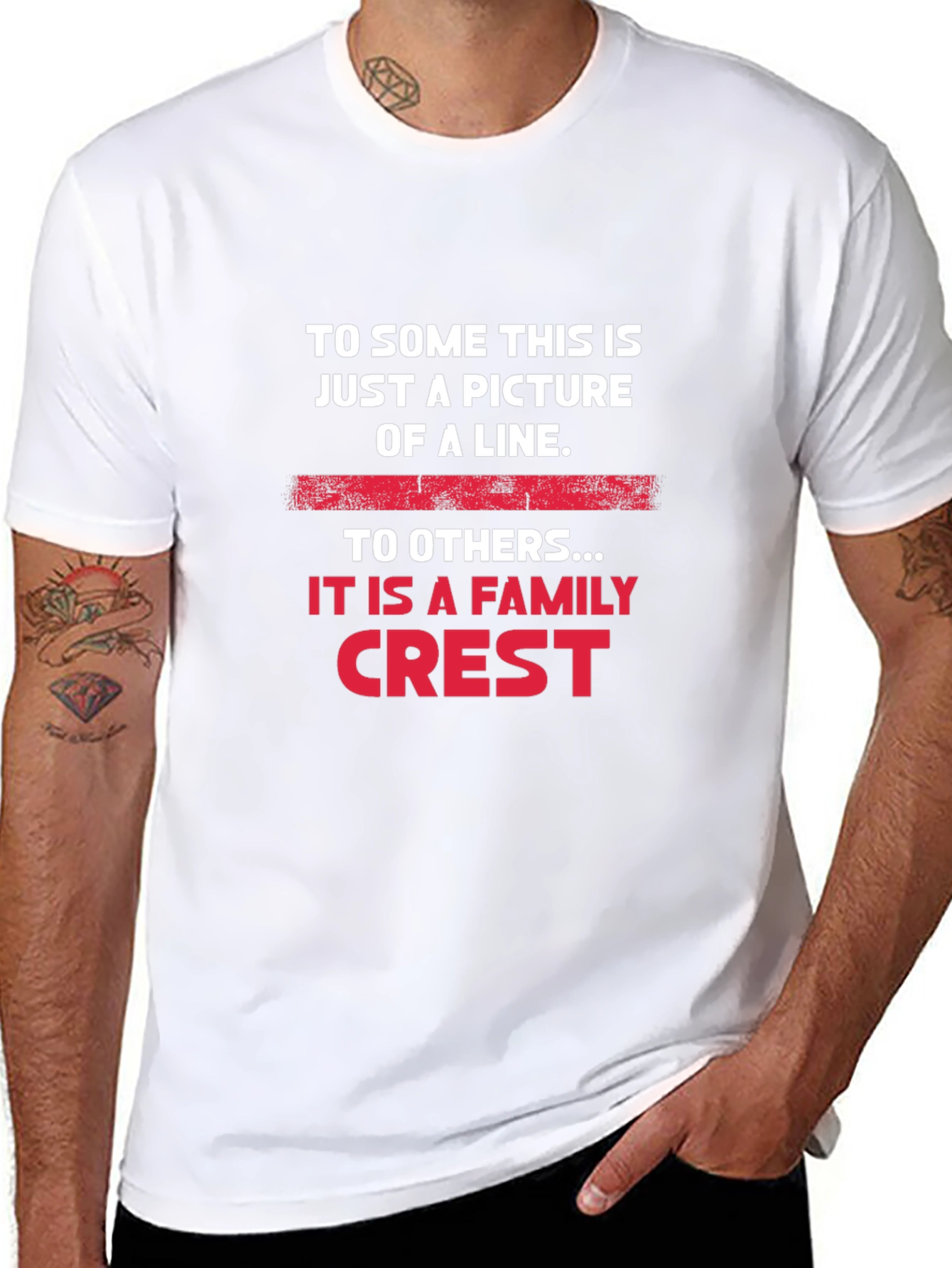 Family Crest T-Shirt - Line Graphic Tee
