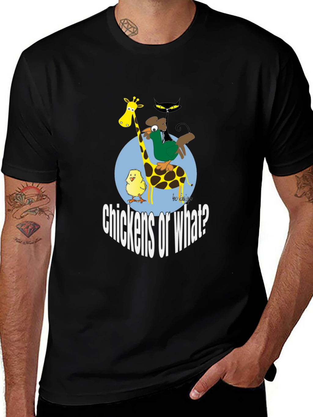 Chickens or What? Graphic Print T-Shirt