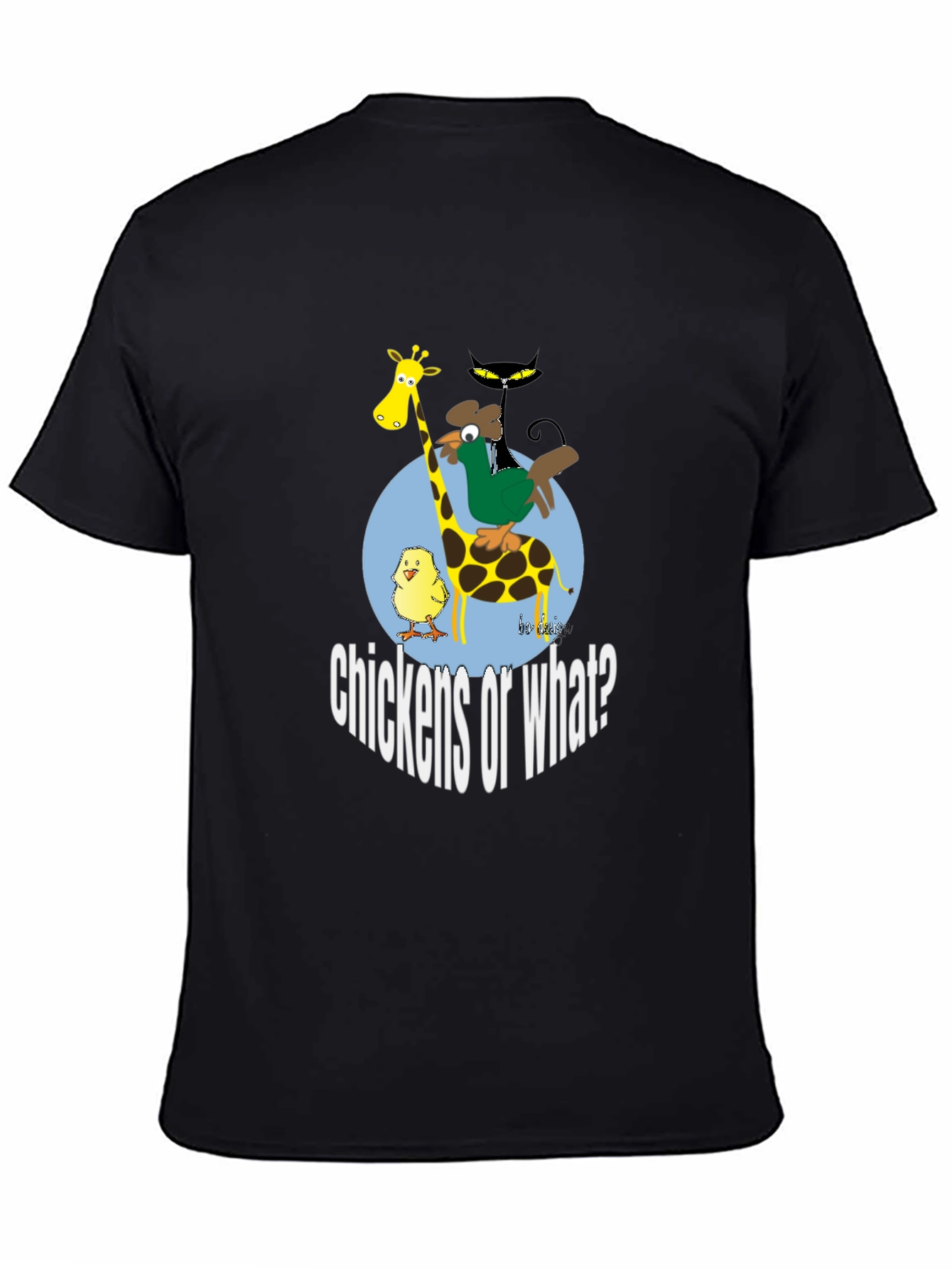 Chickens or What? Graphic Print T-Shirt