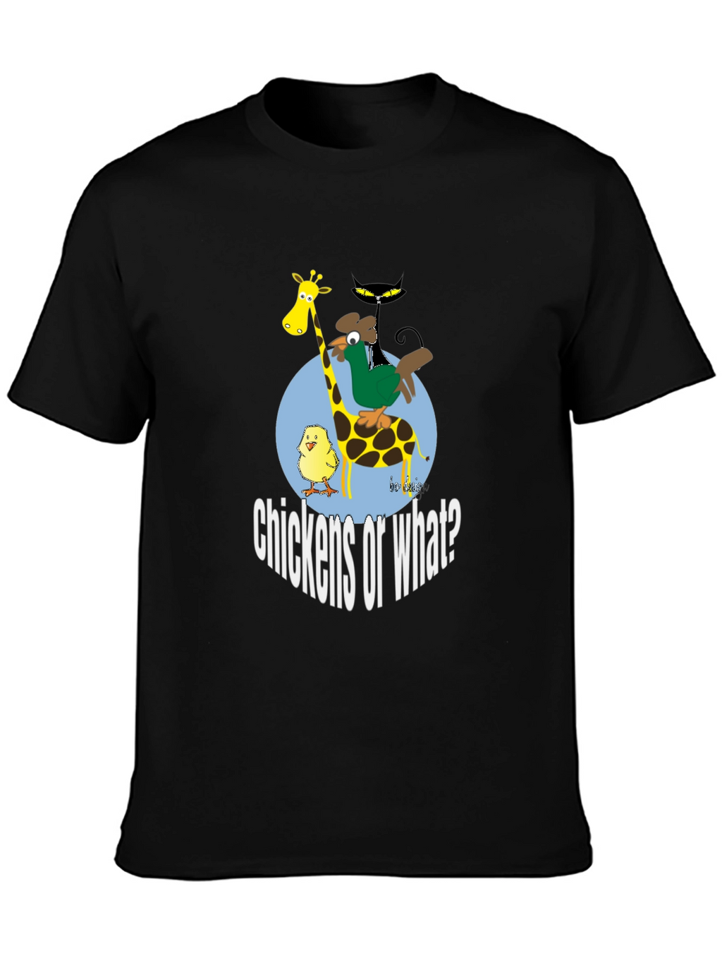 Chickens or What? Graphic Print T-Shirt