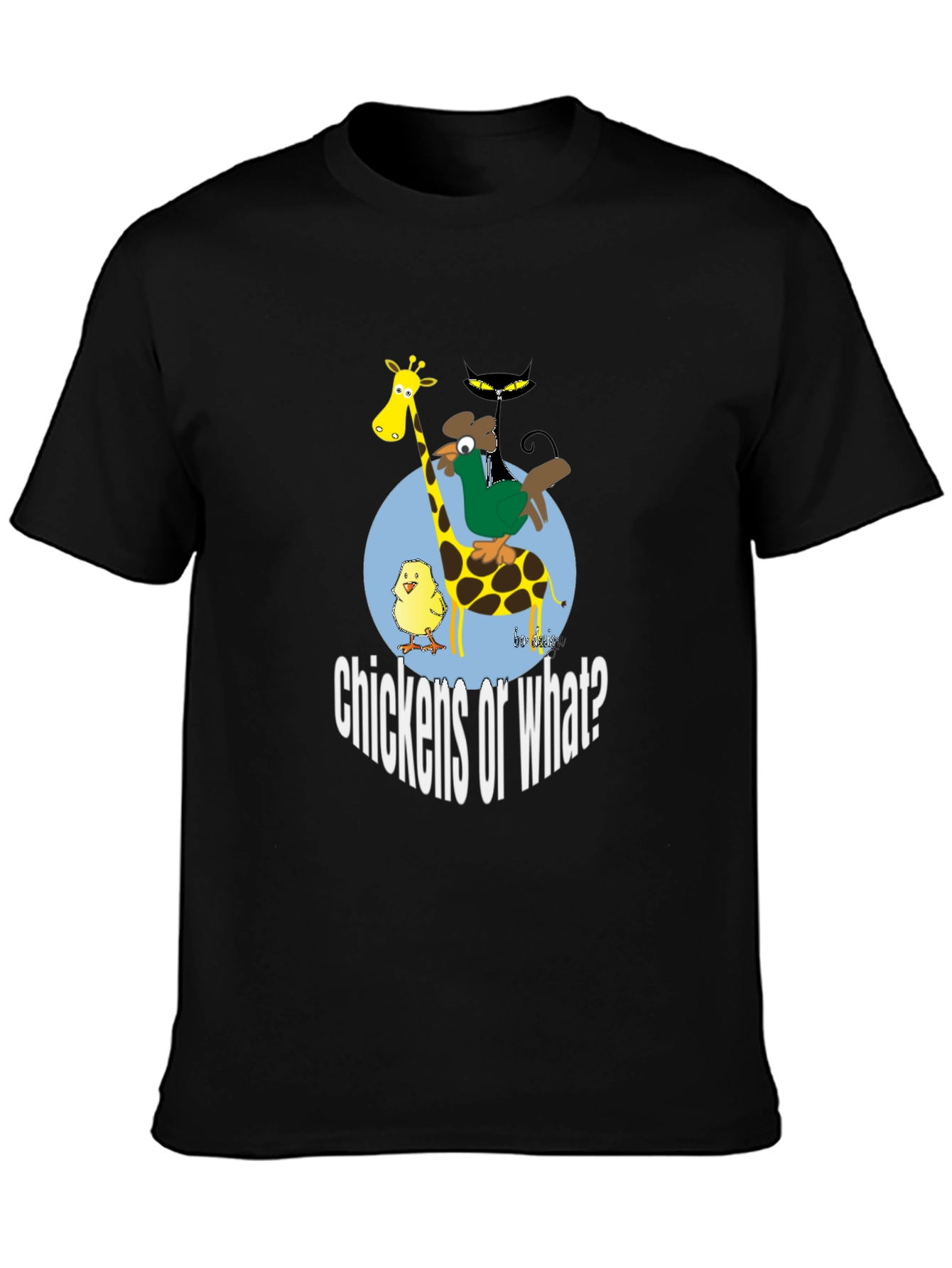 Chickens or What? Graphic Print T-Shirt