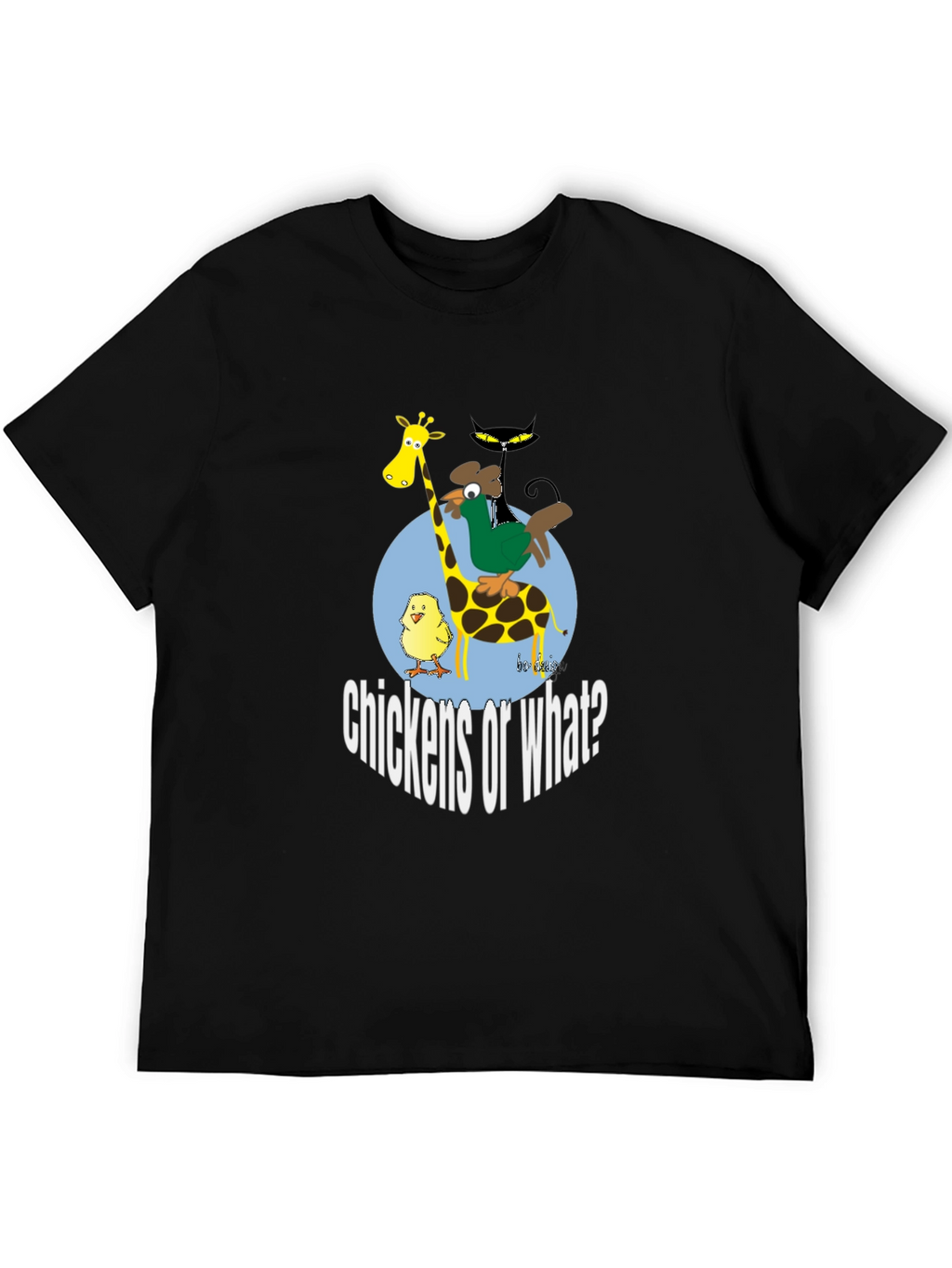 Chickens or What? Graphic Print T-Shirt