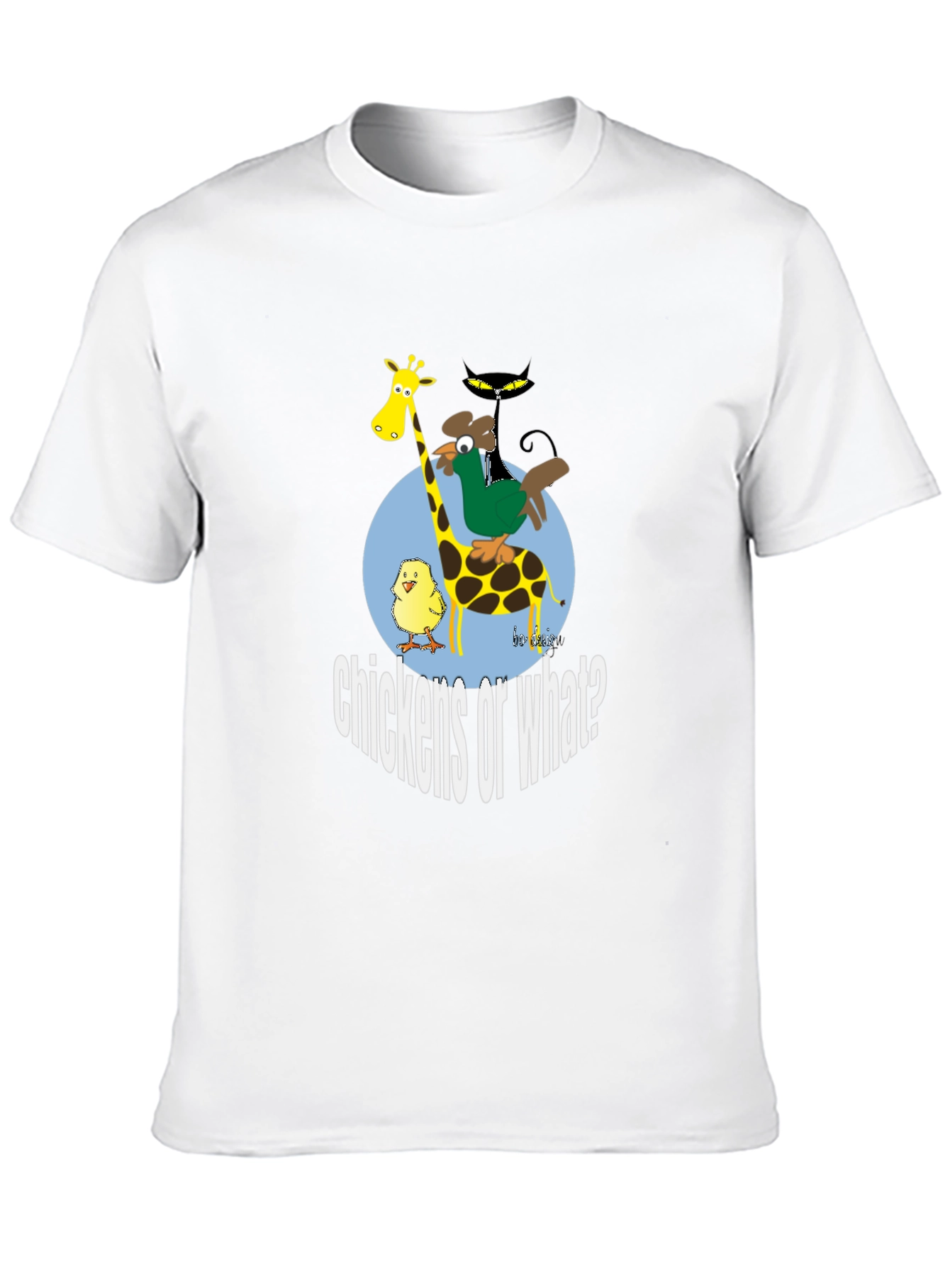 Chickens or What? Graphic Print T-Shirt